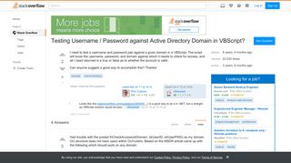 Testing Username / Password against Active Directory Domain in ...