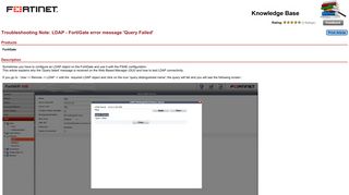 LDAP - Fortinet Knowledge Base - View Document