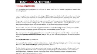TestMax Nutrition – The #1 Nutrition System For Men Over 40