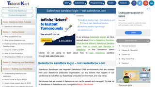Salesforce sandbox login - test.salesforce.com - Tutorial Kart