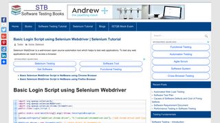 Basic Login Script using Selenium Webdriver | Selenium Tutorial ...