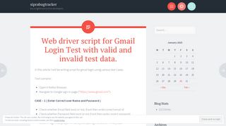 Web driver script for Gmail Login Test with valid and invalid test data ...