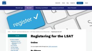 Registering for the LSAT | The Law School Admission Council