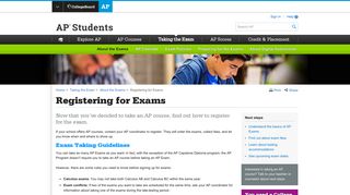 Registering for AP Exams - AP Students - The College Board
