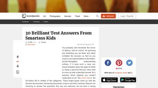 30 Brilliant Test Answers From Smartass Kids | Bored Panda