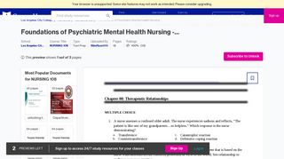 Foundations of Psychiatric Mental Health Nursing - http/testbankgo.eu ...
