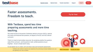 Testbase | Question Banks - Trusted by over 12,000 primary schools