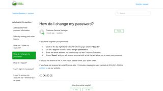 How do I change my password? – Textbook Solutions