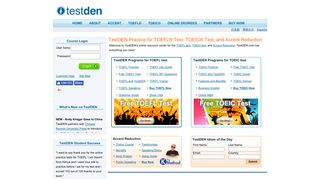 TestDEN Online Courses for TOEFL, TOEIC, and Accent Reduction