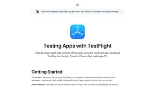 Beta - TestFlight - Apple
