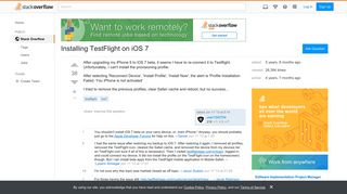 Installing TestFlight on iOS 7 - Stack Overflow