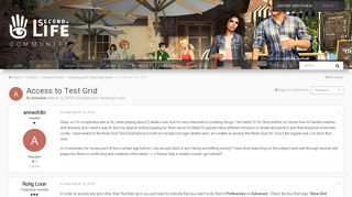 Access to Test Grid - Building and Texturing Forum - SecondLife ...