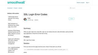 SSL Login Error Codes – Smoothwall