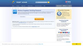 Restore your Test-King.com Password