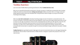 TestMaxMeals.com – See TestMax Nutrition Meals