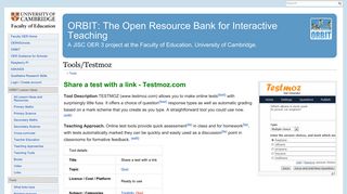 Tools/Testmoz - OER in Education