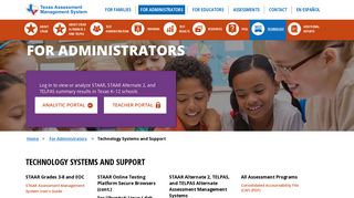 Texas Assessment Management System — Technology Systems and ...