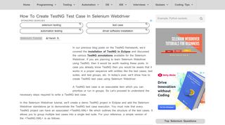 Create TestNG Test Case Using Selenium Webdriver - TechBeamers