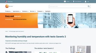 WiFi data logger system testo Saveris 2 | Testo, Inc