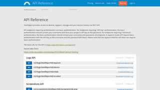 API Reference — TestObject