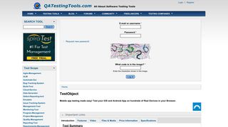 TestObject - QA Testing Tools