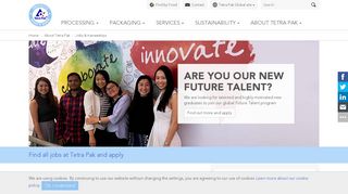 Find jobs and traineeships at Tetra Pak