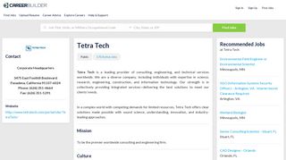 Work at Tetra Tech | CareerBuilder