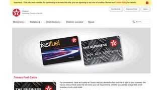 Texaco UK | Fuel Cards