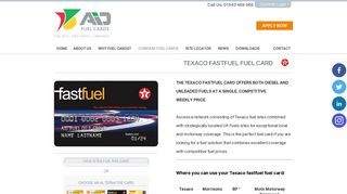 Texaco fastfuel Fuel Card | AID Fuel Cards
