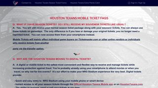 Mobile Ticket FAQs |
