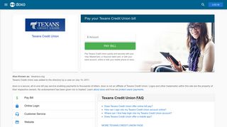 Texans Credit Union: Login, Bill Pay, Customer Service and Care Sign ...