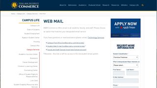 Web Mail - Texas A&M University-Commerce