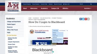 How Do I Login to Blackboard | www.tamut.edu