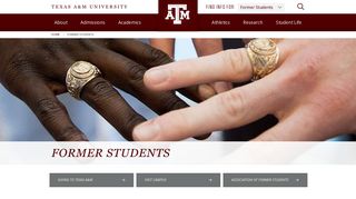 Former Students - Texas A&M University, College Station, TX