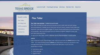 Flex Teller :: Texas Bridge Credit Union