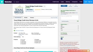 Texas Bridge Credit Union Reviews - WalletHub