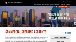 Commercial Checking Accounts | Texas Capital Bank