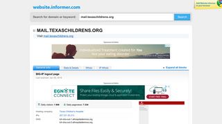 mail.texaschildrens.org at WI. BIG-IP logout page - Website Informer