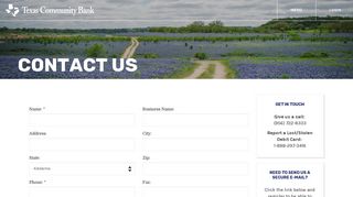 Contact Us › Texas Community Bank
