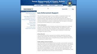 TxDPS - Law Enforcement Support - Texas DPS - Texas.gov
