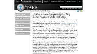 TAFP - DPS launches online prescription drug monitoring program to ...