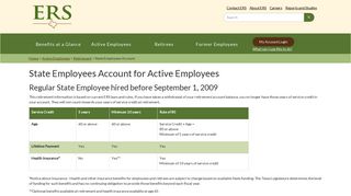 State Employees Account - ERS - Texas.gov