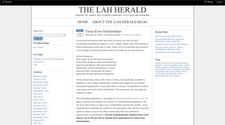 Texas Exes Scholarships : The LAH Herald