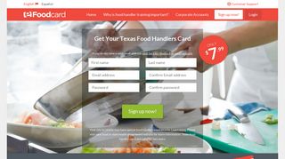 $7.99 Texas Food Handlers Card | eFoodcard