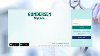 MyCare - Login Page - Gundersen Health System