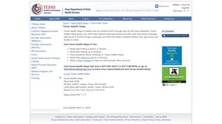 Texas Health Steps - Texas Department of State Health Services