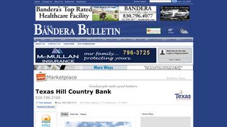 Texas Hill Country Bank - Bandera, TX - Bandera Bulletin