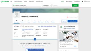 Working at Texas Hill Country Bank | Glassdoor
