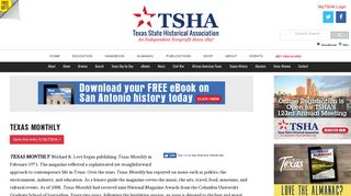 TEXAS MONTHLY | The Handbook of Texas Online| Texas State ...