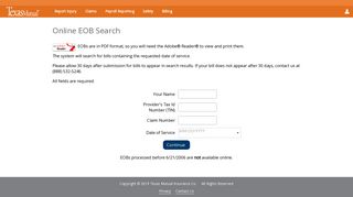 Online EOB Search - Texas Mutual Insurance Company